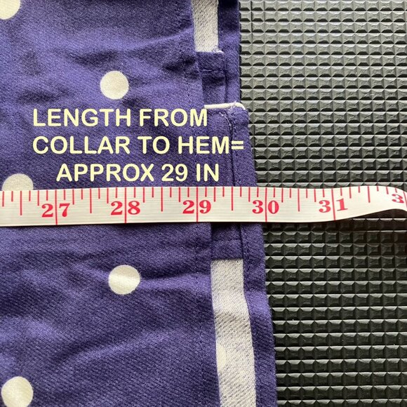 NWOT  Lands End 100% Cotton Flannel Pajama Top, Patriot Blue Dots Print, Sz 3X - Picture 7 of 11